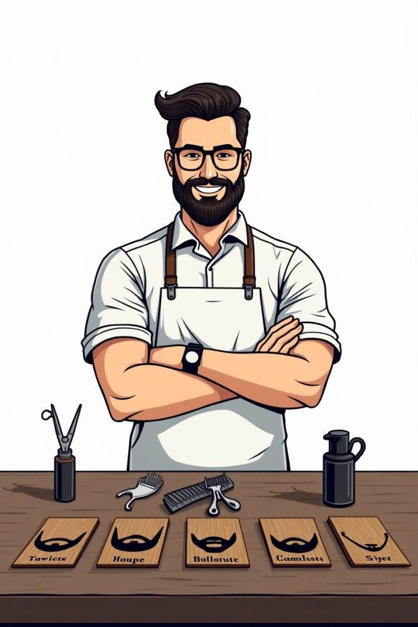Flux_Dev_A_sleek_modern_and_minimalist_illustration_of_a_barbe_1 Beard Shaping and Styling Techniques for Professionals